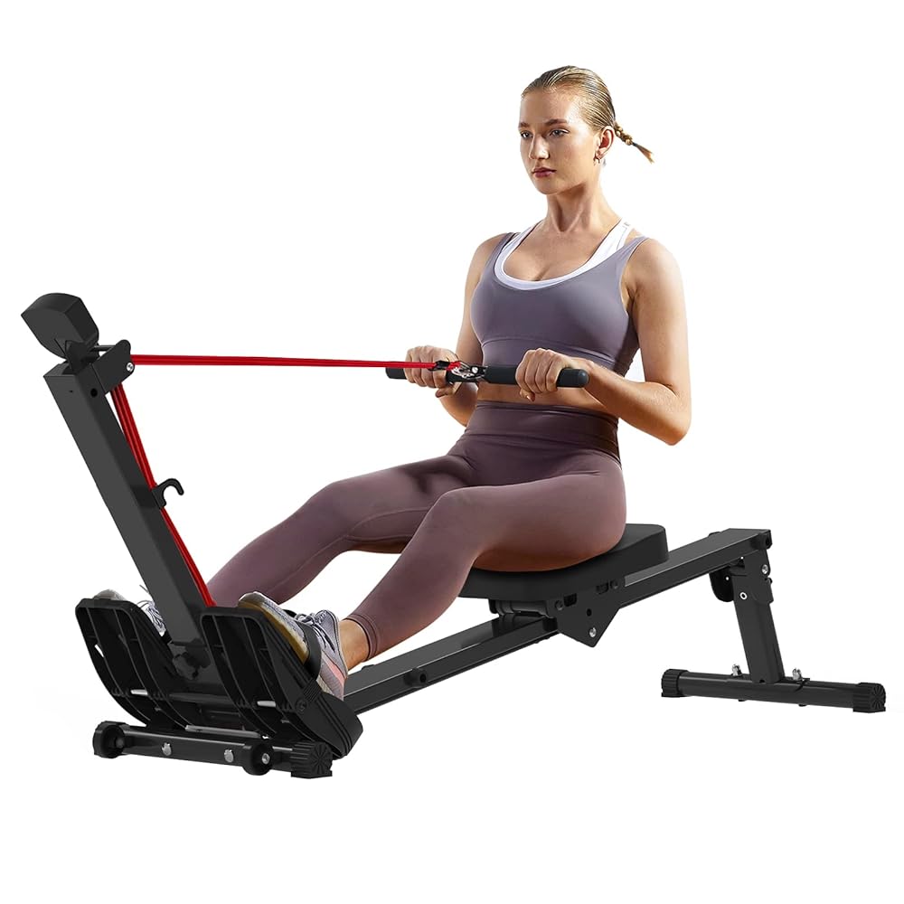 Foldable Home Rowing Machine, 120kg Wei...