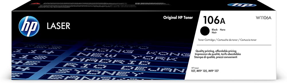 HP 106A Original Toner for Laser 107, 135, 137