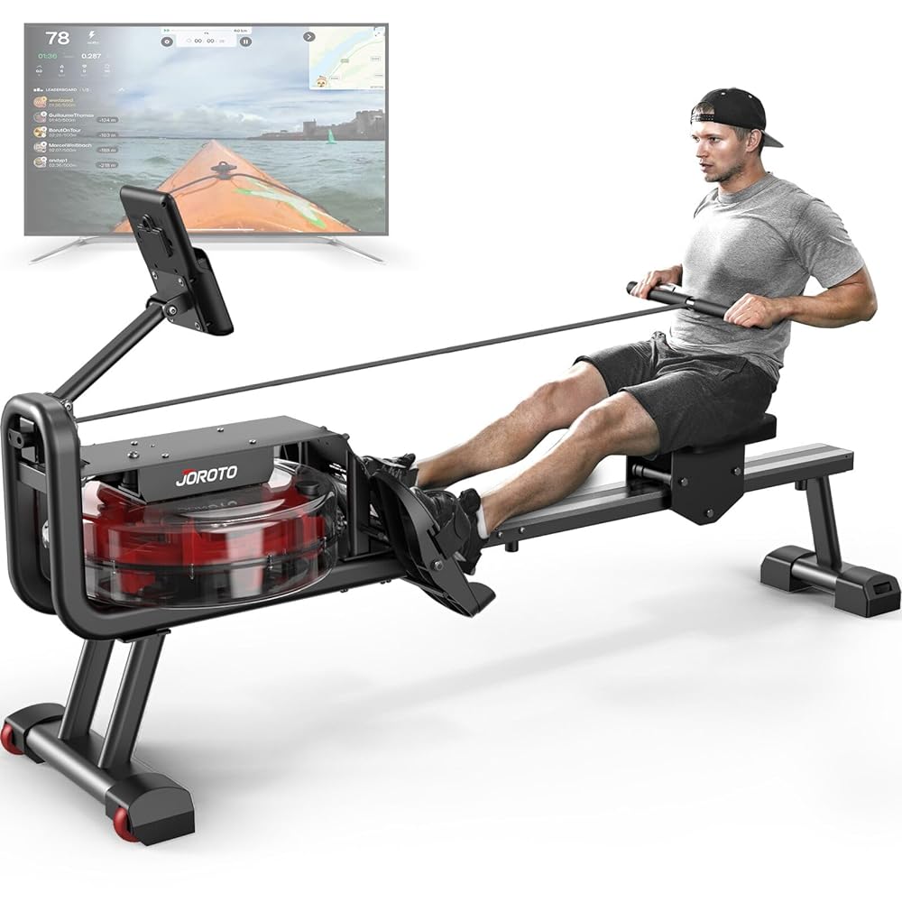 JOROTO Foldable Home Rowing Machine with Water Resis...