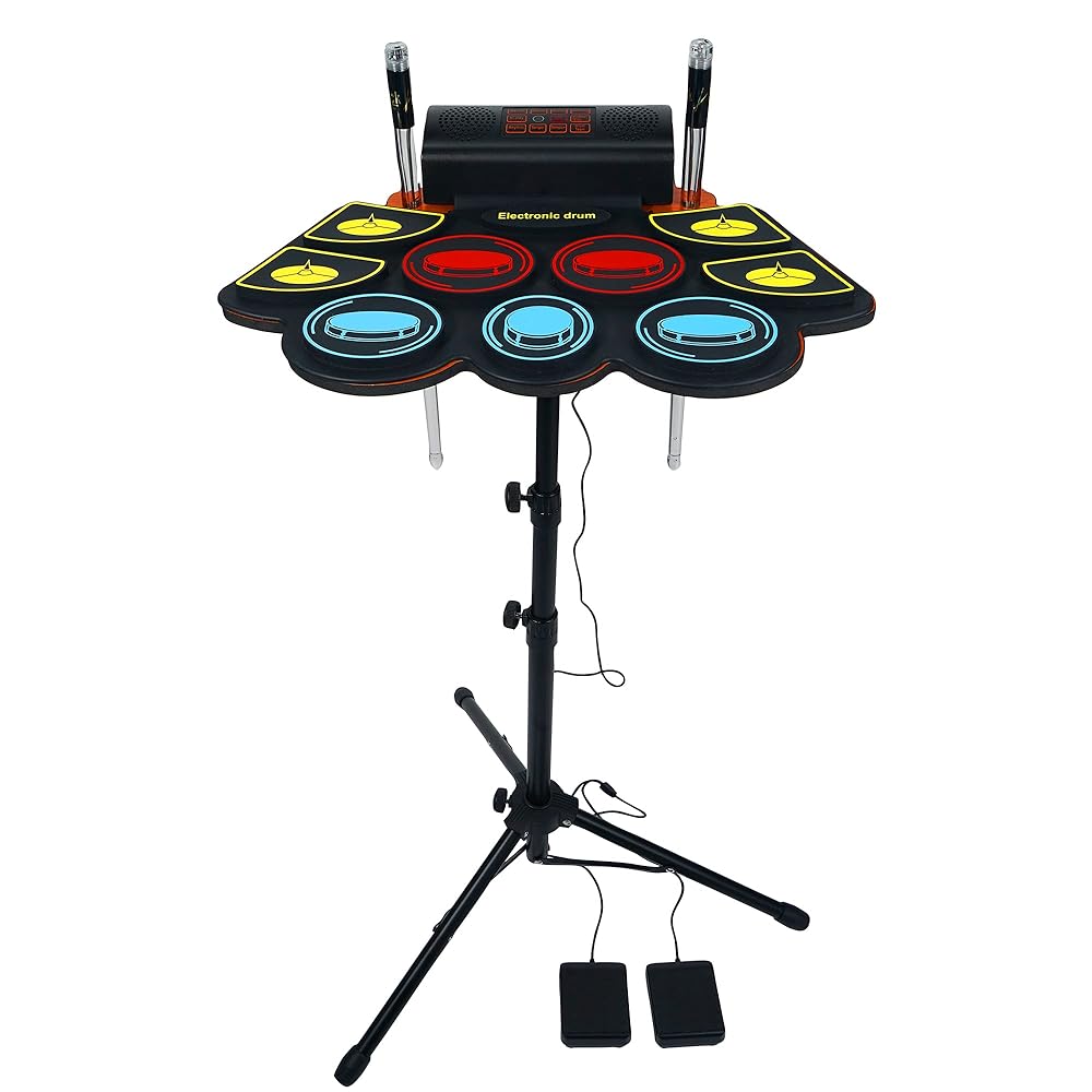 LED Electronic Drum Kit with Stand ...