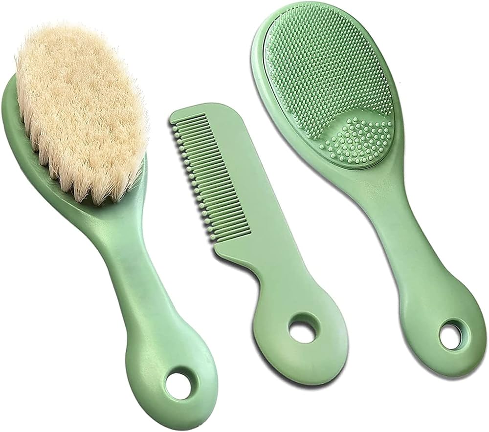 Mocarheri Baby Hairbrush & Comb Set (3PCS) | Soft Go...