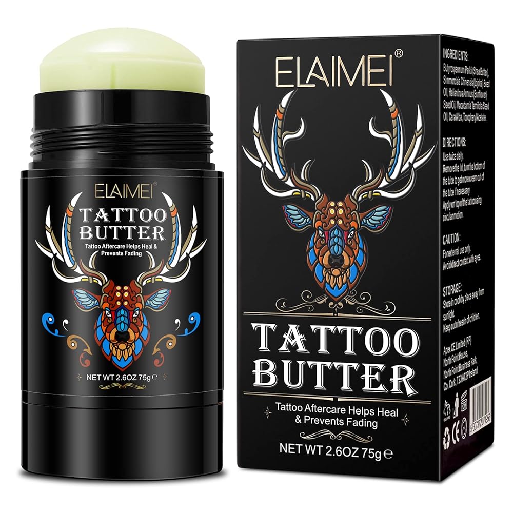 Organic Tattoo Butter for Healing and Color Enhancement