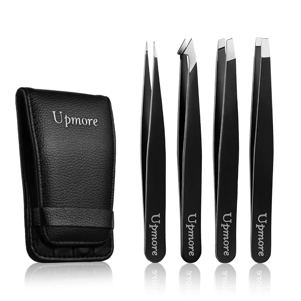 Upmore 4x Stainless Steel Tweezer Set