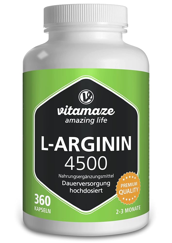 Highly Dosed L-Arginine Capsules, 360 C...