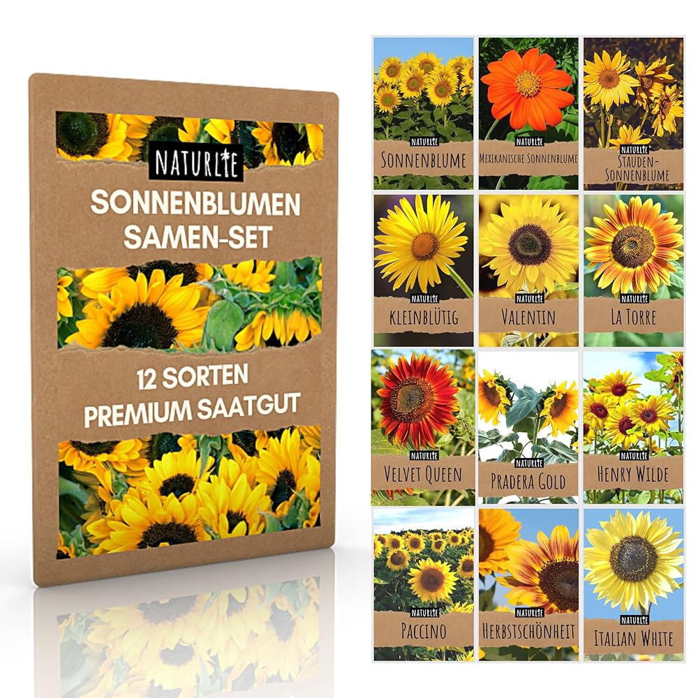 Naturlie Sunflower Seeds Set - 12 Varieties