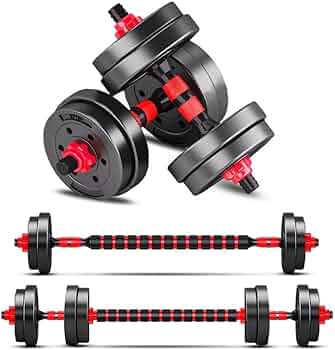 Adjustable Dumbbells Set - 10/15KG - Home Gym Weight...