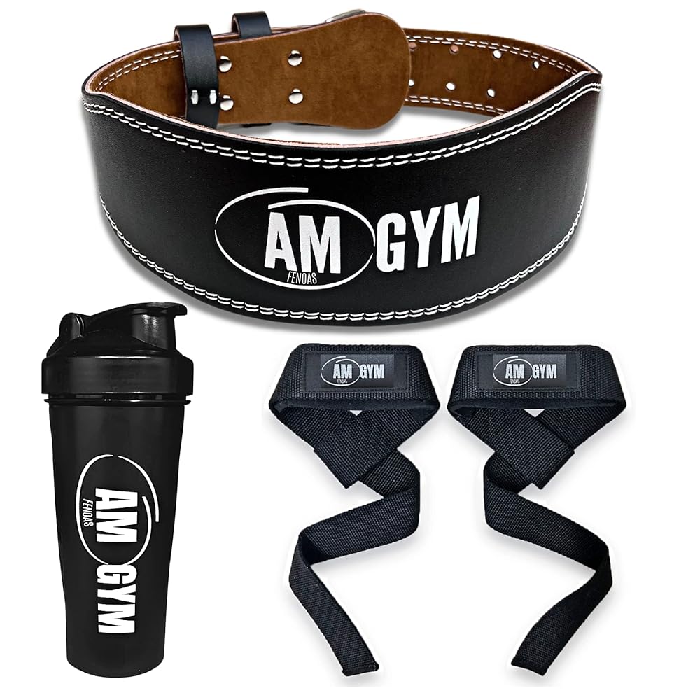 Adjustable Gym Lumbar Belt + Powerlifting Straps + P...