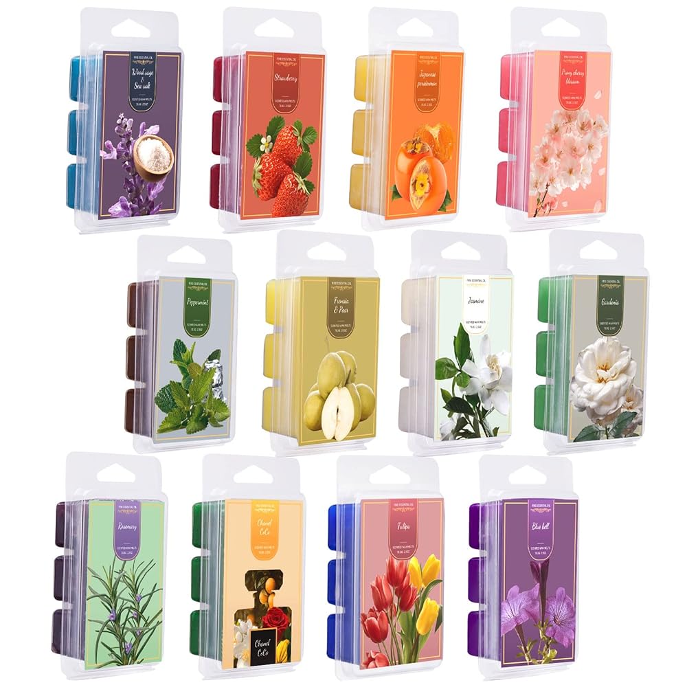 Amzeeniu Soy Wax Melts 12-Pack Fragranc...