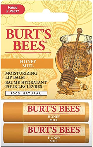 Burt's Bees Lip Balm, 100% Natural Honey with Beeswa...