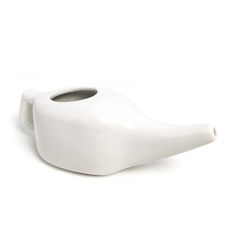 Ceramic Neti Pot - 200 ml - Ayurvedic Nasal Cleanser