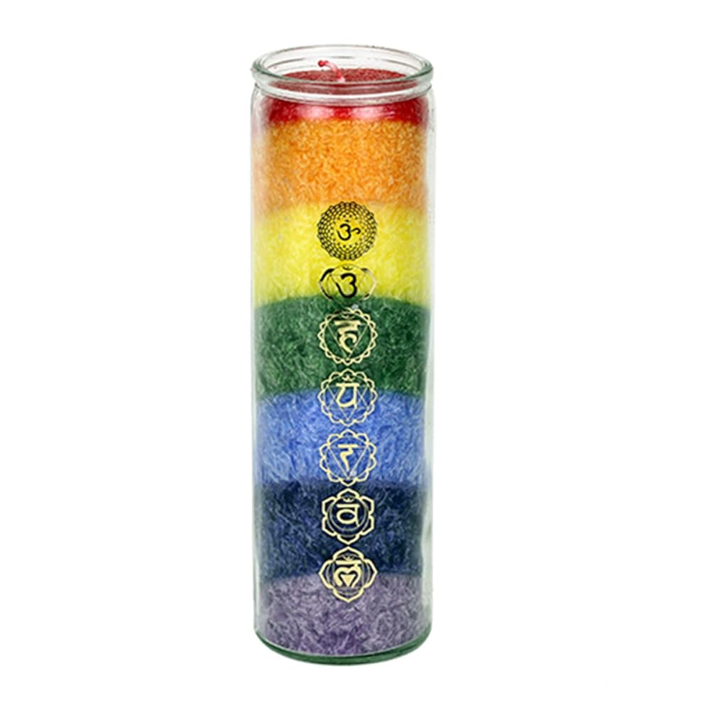 Chakra Rainbow Candle with Essential Oils