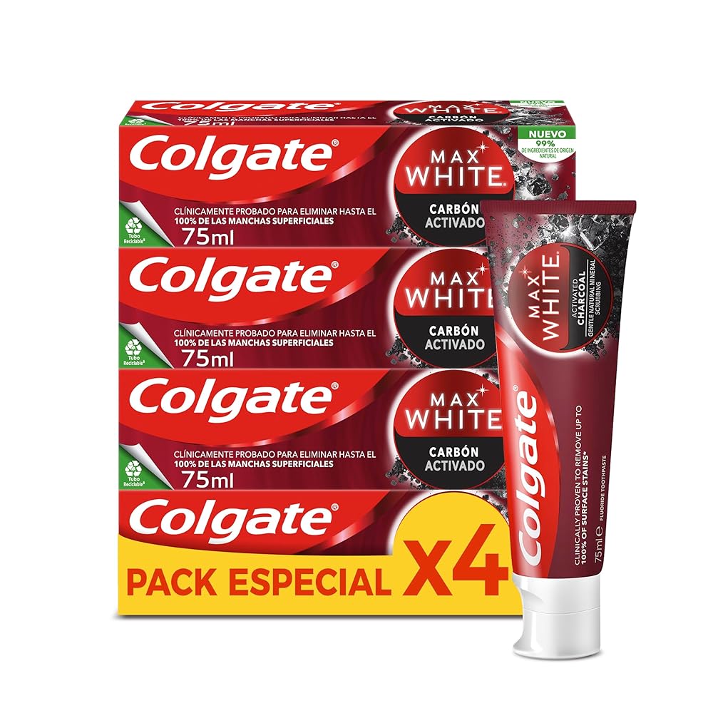 Colgate Max White Activated Charcoal Whitening Tooth...