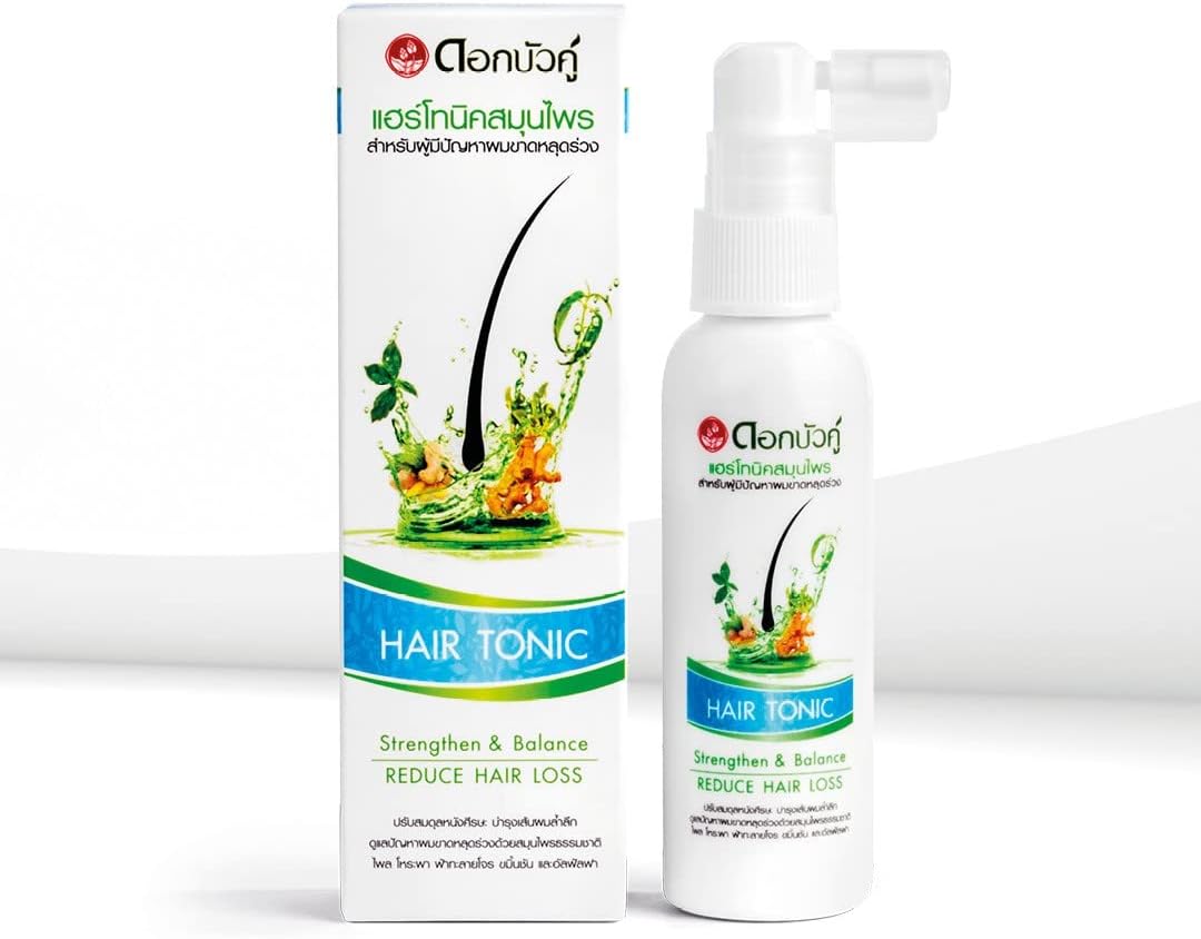 Dok Bua Ku Herbal Hair Tonic - Ginseng-infused Hair ...