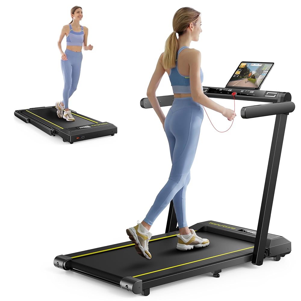 Folding 2-in-1 Treadmill with Dual LED ...