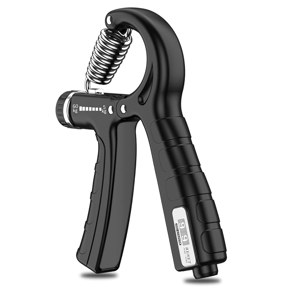 Hand Grip Strengthener - Adjustable 5-60kg with Coun...