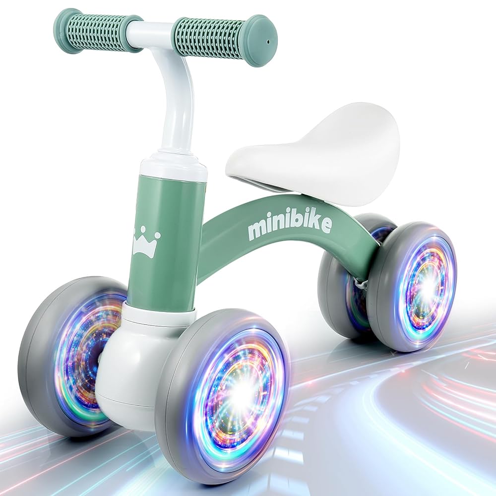 HappyGoLucky Kids Balance Bike with Light-Up Wheels