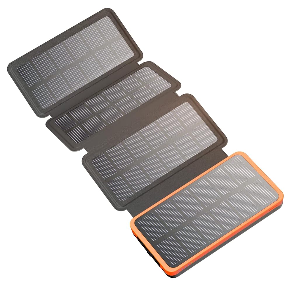 Hiluckey Solar Charger 25000mAh: Portable Power Bank...