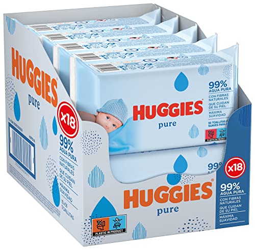 Huggies Pure Baby Wipes, 99% Water, 100...