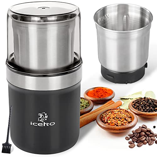 ICEKO Electric Coffee Grinder with Stai...