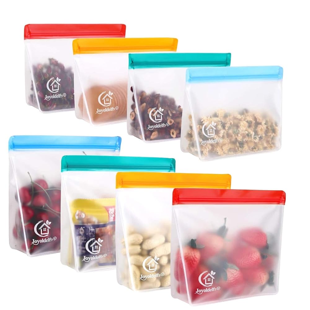 Joyoldelf Reusable Silicone Bags, 8PCS ...