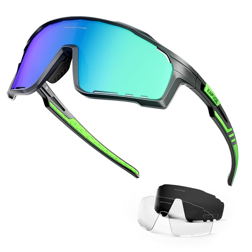 KAPVOE Cycling Sunglasses with 3 Lenses