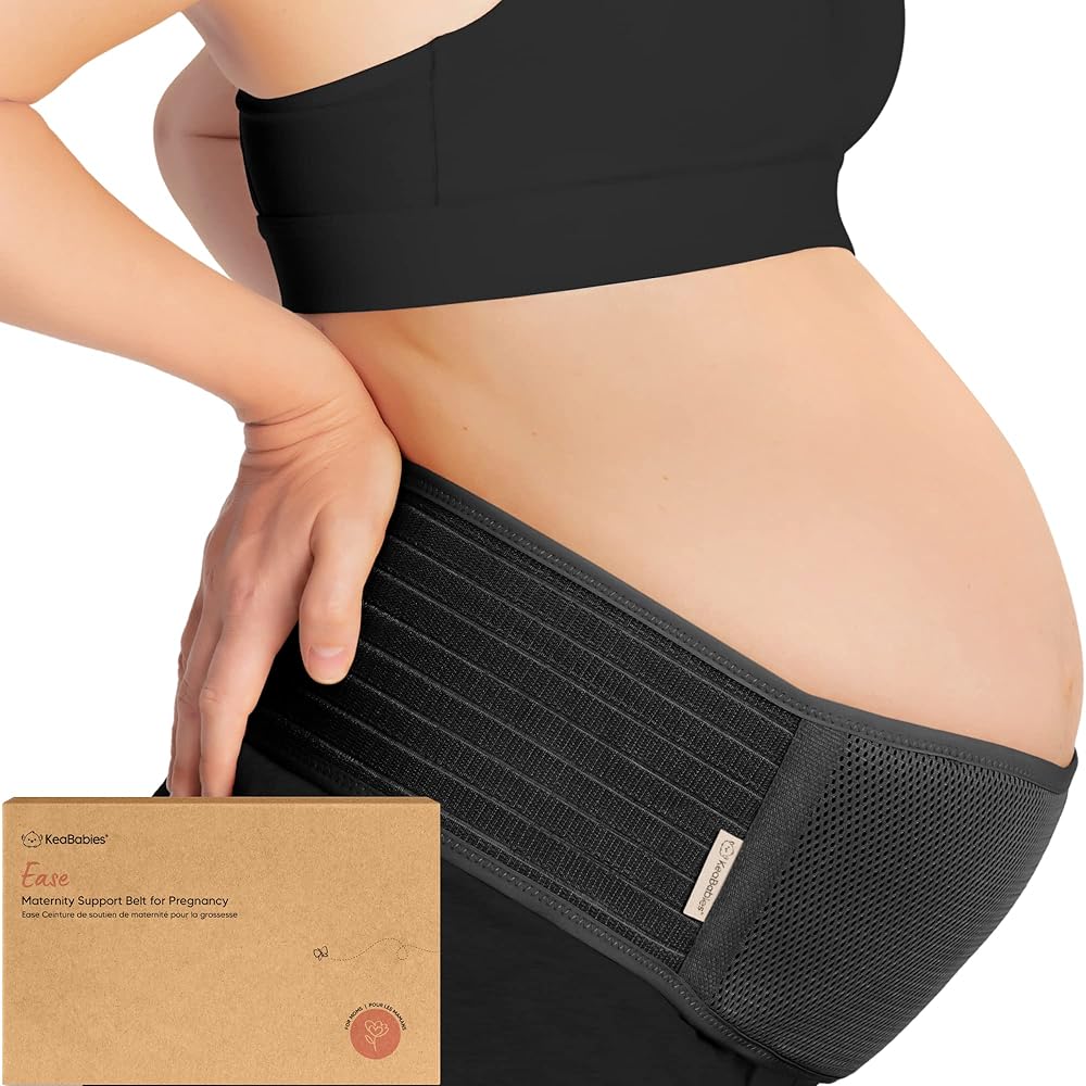 KeaBabies Pregnancy Support Belt - Midnight Black