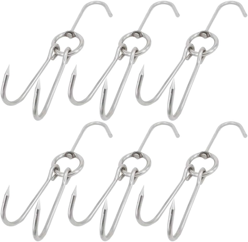 LEUYA Outdoor Grills 6pcs Duck Hooks