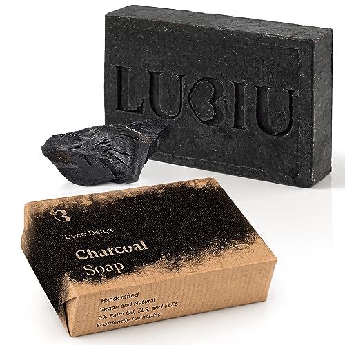 Lubiu® Charcoal Soap Bar 4 oz | Natural...