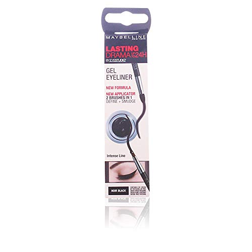 MAYBELLINE Gel Eye Liner, Tono 33 Negro, 2 Unidades