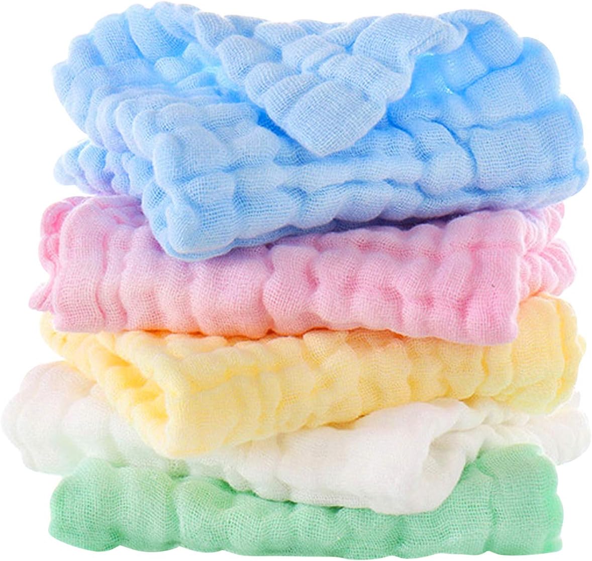 NATUCE Baby Muslin Facial Towels, 5 Pac...