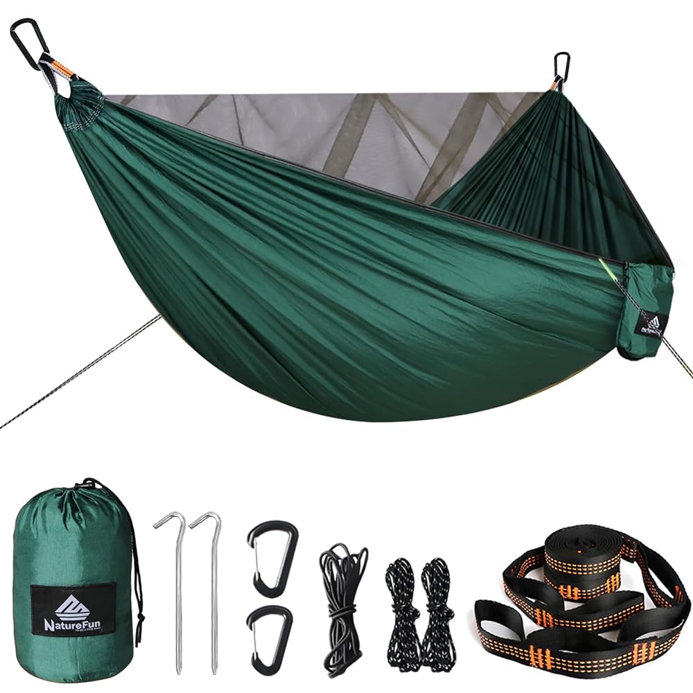 NatureFun Camping Hammock with Mosquito Net | 300kg ...