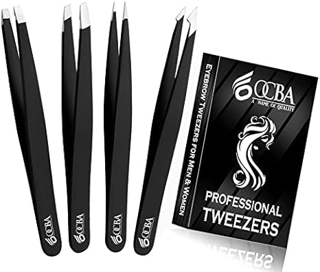 OCBA Professional Eyebrow Tweezers with Improved Tip...