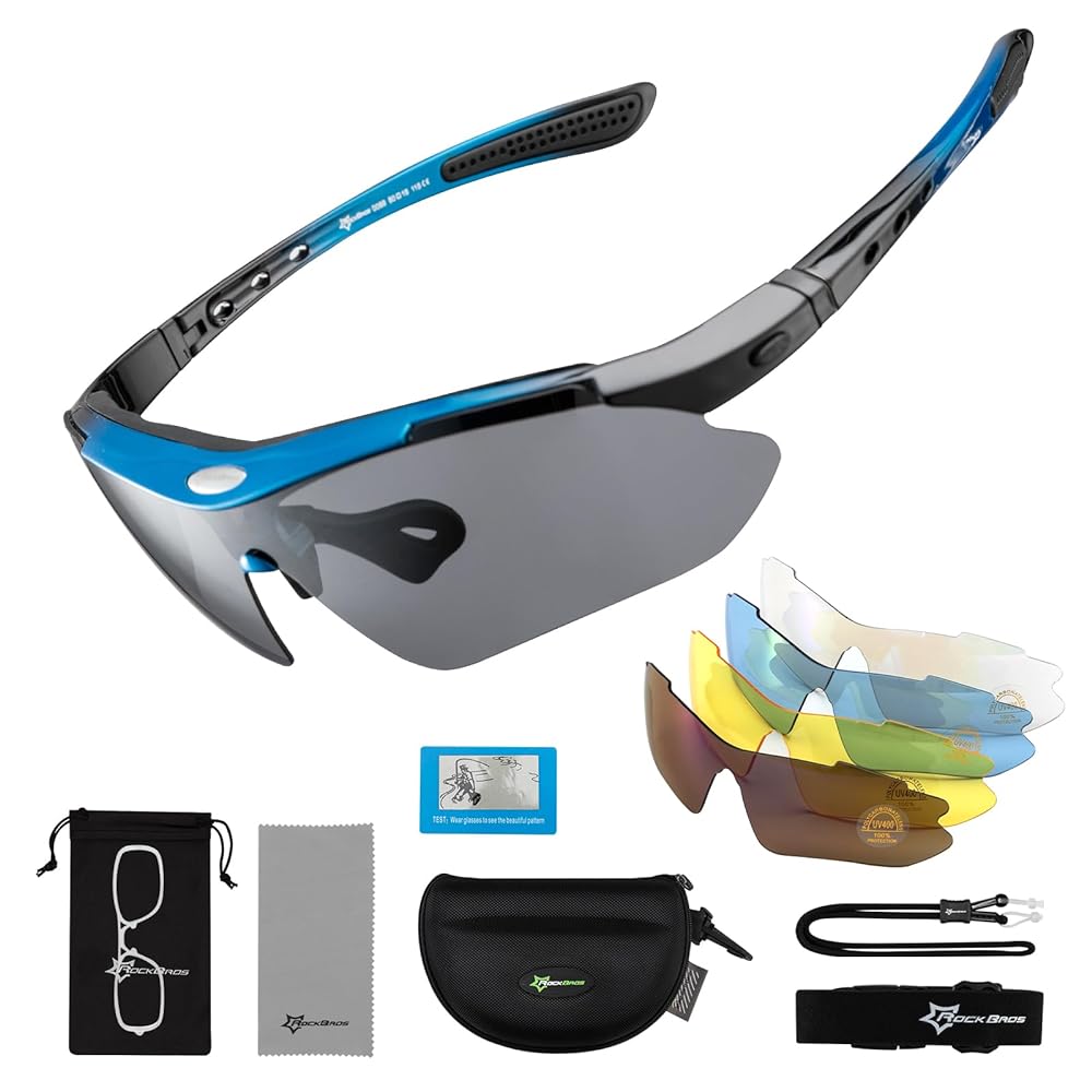 ROCKBROS Polarized Sports Sunglasses wi...