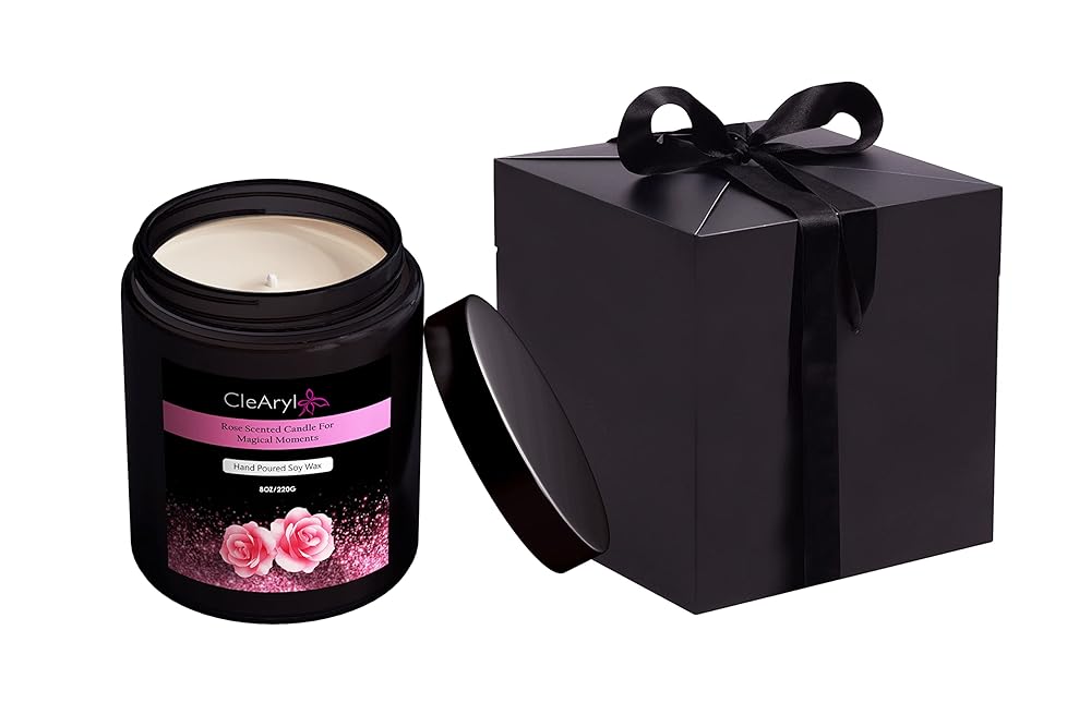 Rose Scented Soy Candle Set