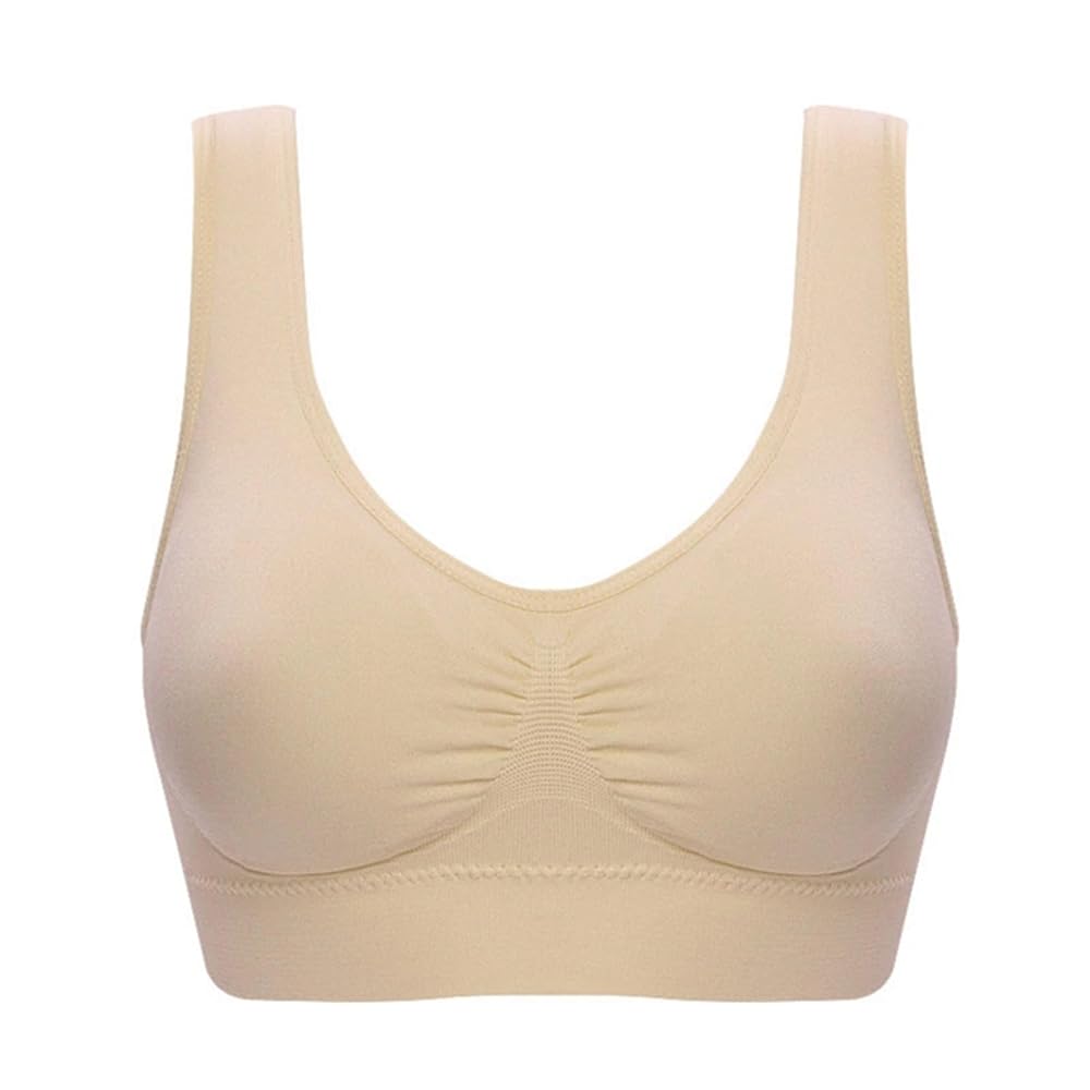 Seamless Wireless Sports Bra for Women,...