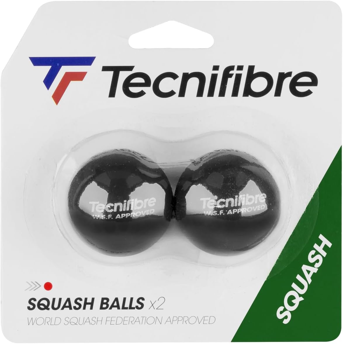 Tecnifibre Punto Rojo Squash Balls, 2 U...