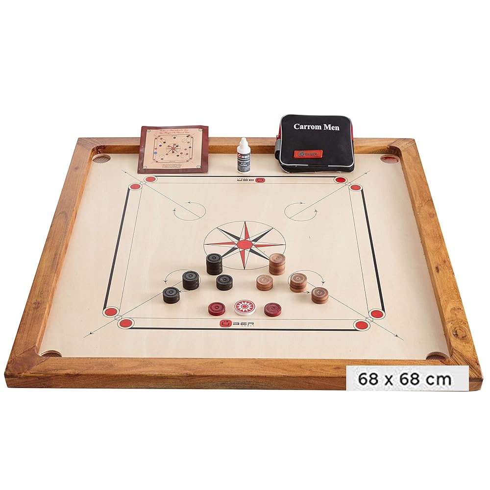 Ubergames Carrom Board Set - Compact and Eco-Friendly