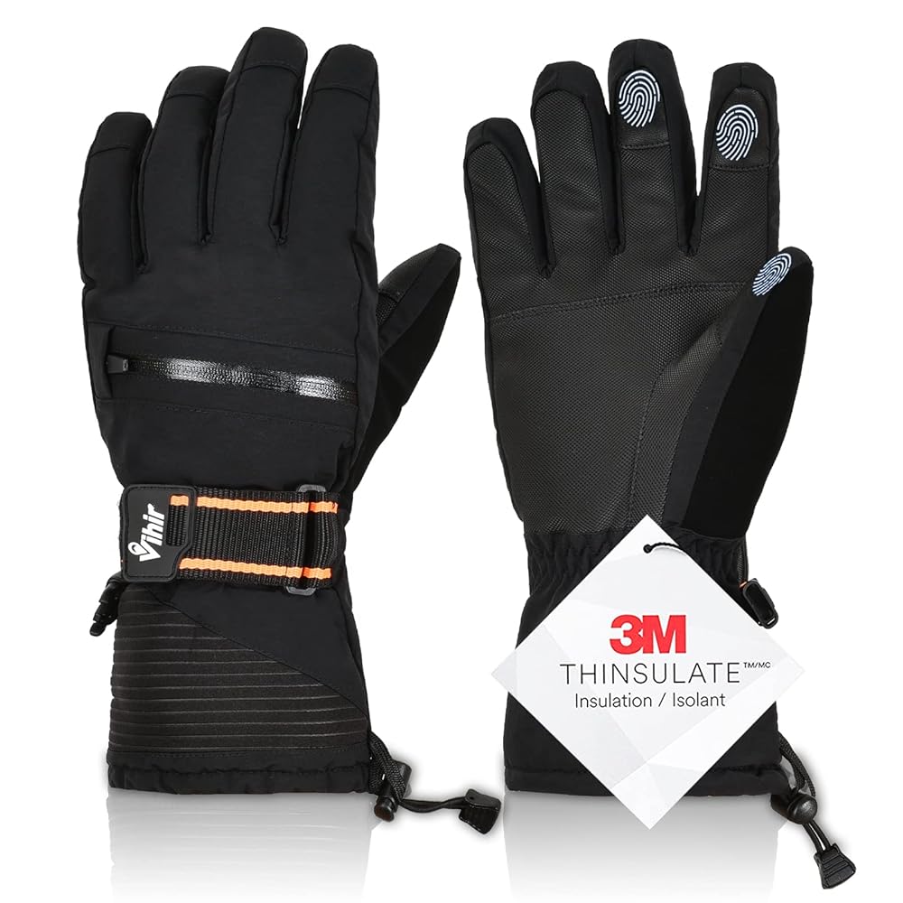 Vihir Waterproof Winter Ski Gloves