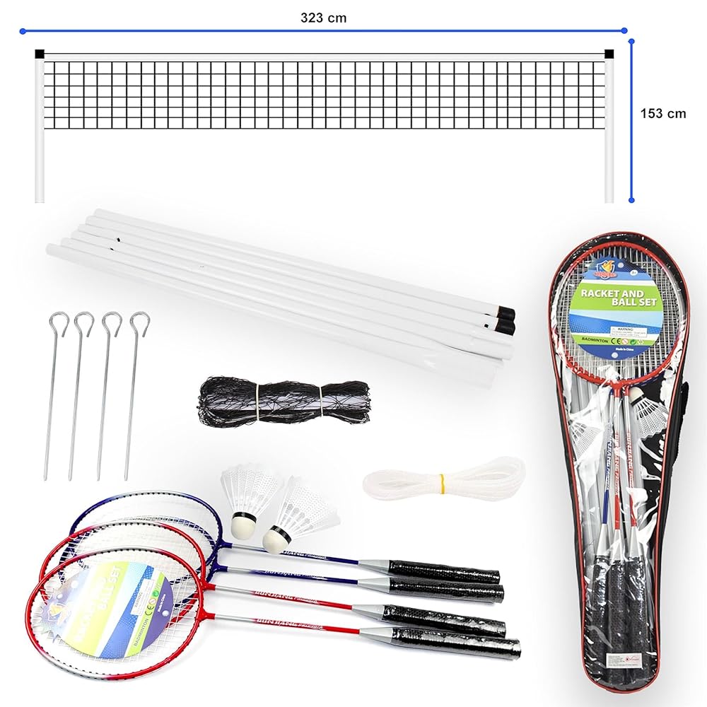 Vinsani® Portable Badminton Set for 4 P...