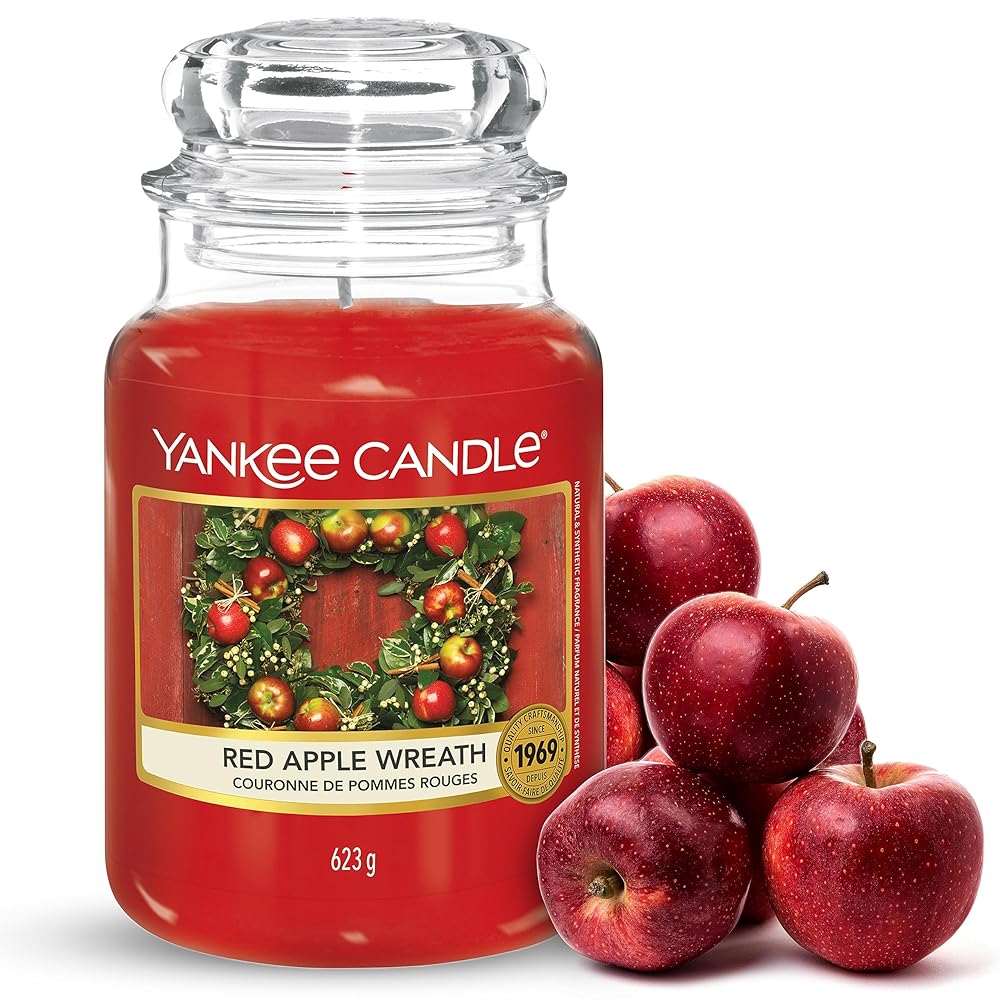 Yankee Candle Apple Crown Jar Candle, Red, Large