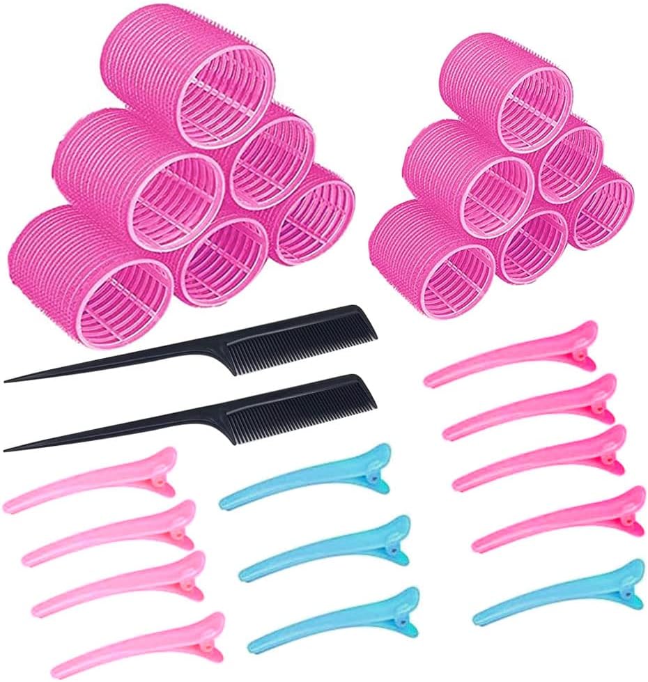 12-Piece Hair Roller Set with Plastic D...