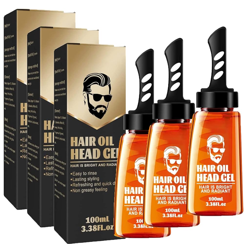 2-in-1 Hair Wax Gel with Comb - Long Lasting Men's S...