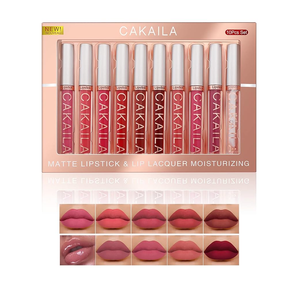 9-Matte Lip Gloss Set + Plumping Lip Kit