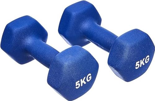 Amazon Basics Neoprene Dumbbell Set, 10...