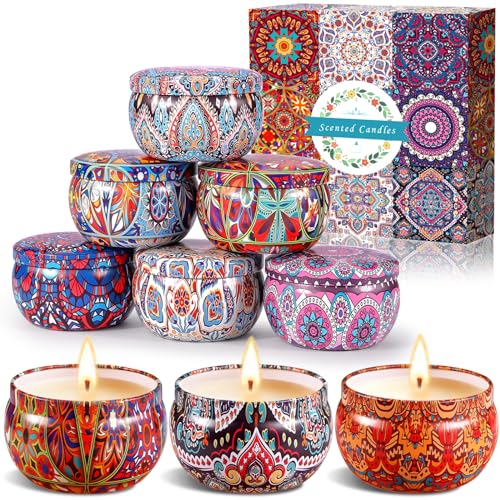 Amzeeniu Scented Soy Wax Candle Gift Set