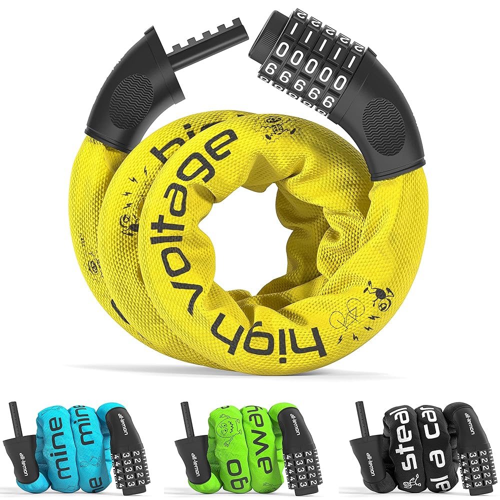 Bike Lock Chain with Code, High-Quality...