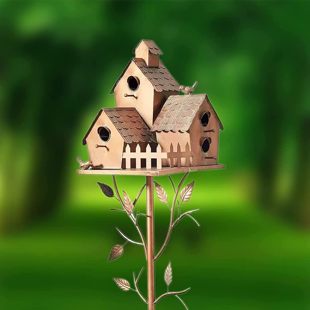 Copper Bird House with Pole