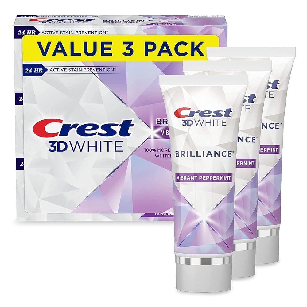 Crest 3D White Brilliance Toothpaste, Pack of 3