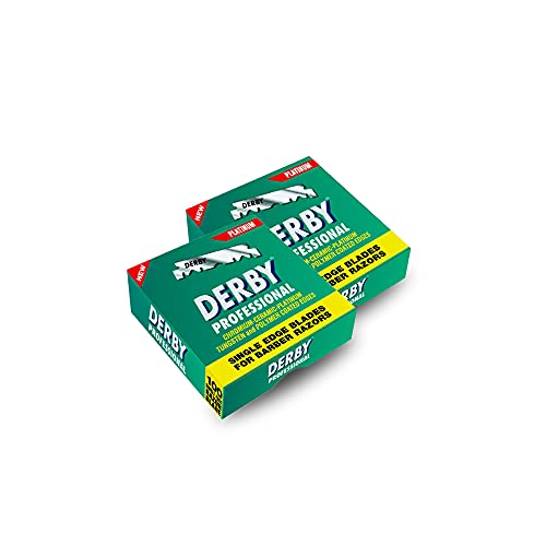 Derby Pro Single Edge Razor 100 Blades - 2 Pack