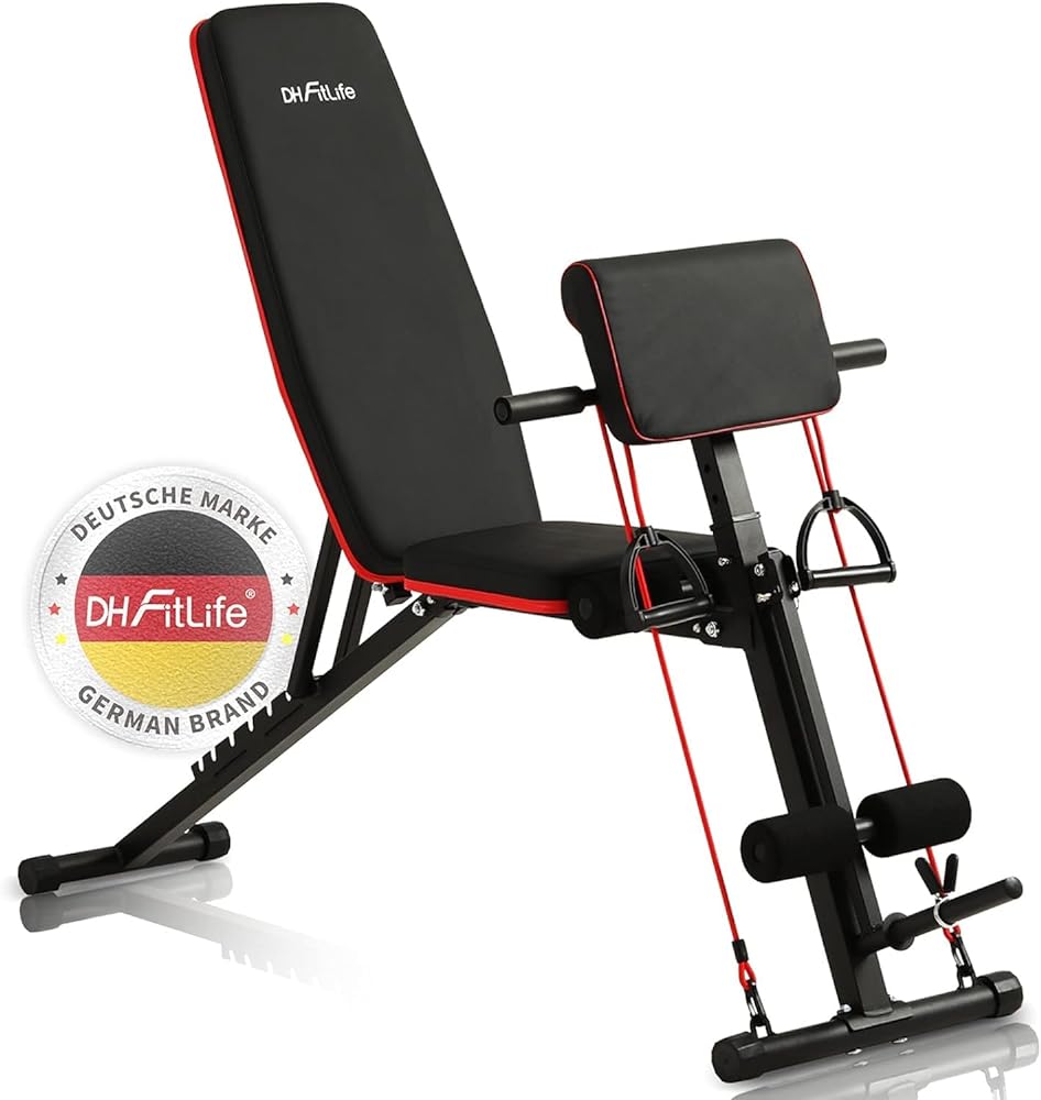 DH FitLife Adjustable Folding Workout Bench